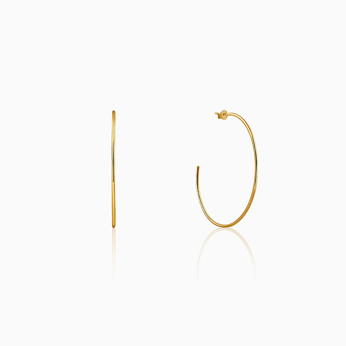 Golden Classic Large Hoop Earrings