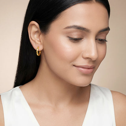 Golden Princess Hoop Earrings