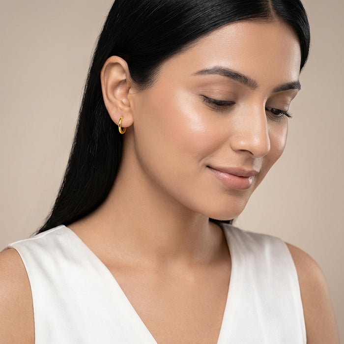 Golden Shine Hoop Earrings