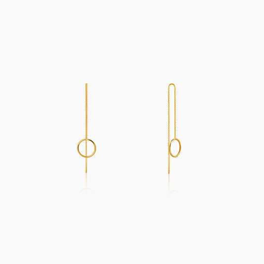 Golden Lunara Loop Sui dhaga Earrings