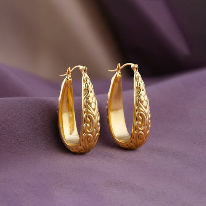 Golden Moroccan Hoop Earrings