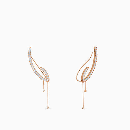 Rose Gold Classic Climber Earrings