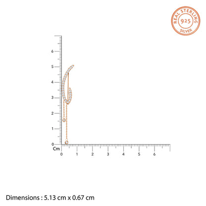 Rose Gold Classic Climber Earrings