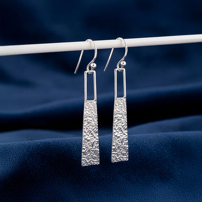 Silver Glowy Bar Danglers