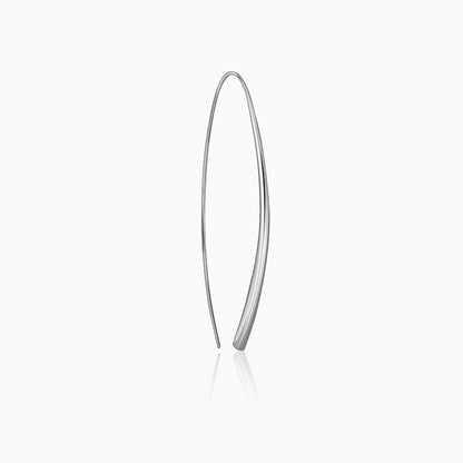 Silver Parabola Hoop Earrings