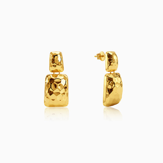 Golden Luxe Hammered Earrings