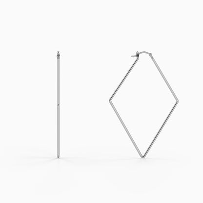 Silver Rhombus Gleam Earrings