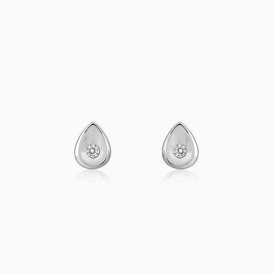 Silver Small Tear Drop Earrings