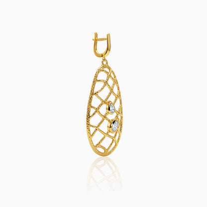 Golden Abstract Dew Earrings