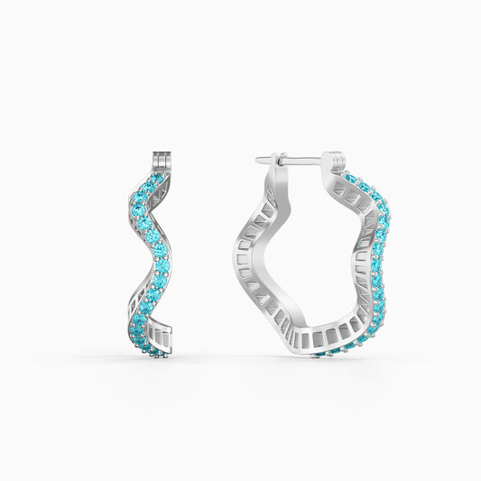 Silver Cassiopeia Hoop Earrings