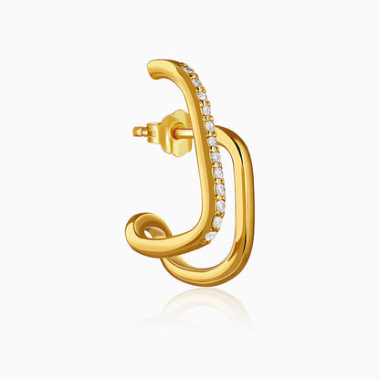 Golden Classy Curve Earrings