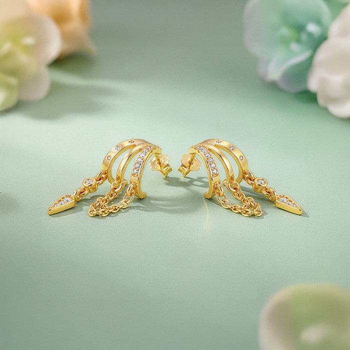 Golden Fancy Earrings