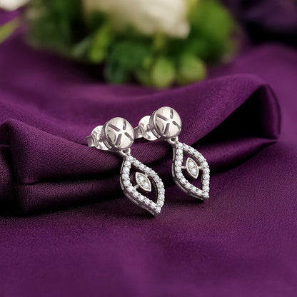 Silver Bloom Leaf Earrings