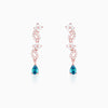 Rose Gold Blue Moon Earrings