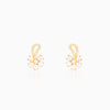Golden White Floral Damsel Earrings