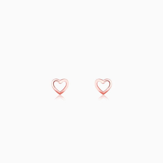Rose Gold Charming Love Studs