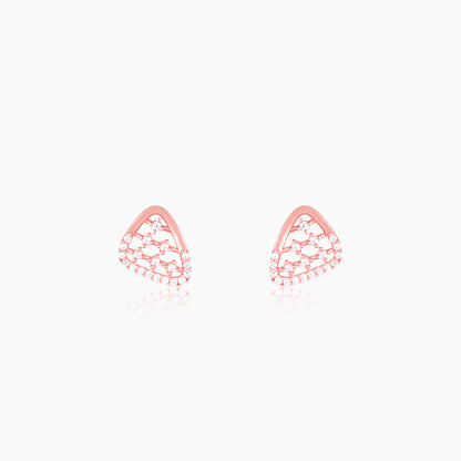 Rose Gold Set-Square Earrings