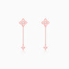 Rose Gold Artsy Floral Danglers