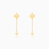 Golden Artsy Floral Earrings