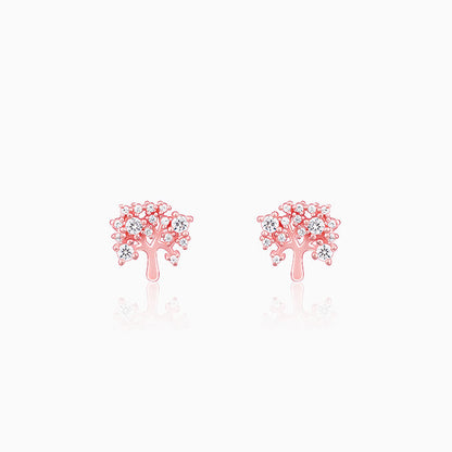 Rose Gold Tree of life Earrings