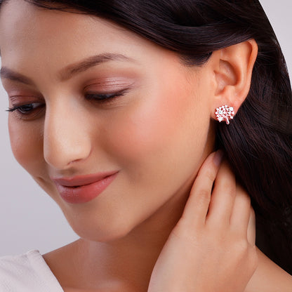 Rose Gold Tree of life Earrings