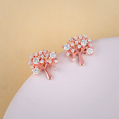 Rose Gold Tree of life Earrings