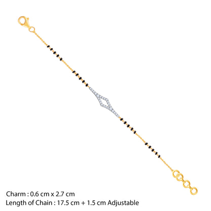 Gold Ruchira Mangalsutra Lab Grown Diamond Bracelet