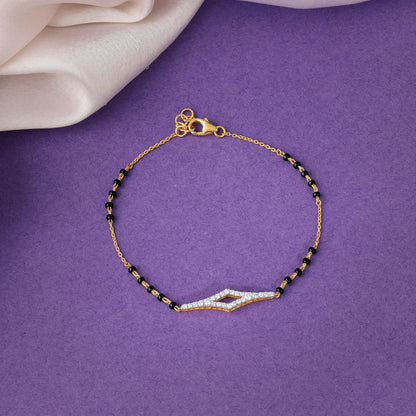 Gold Ruchira Mangalsutra Lab Grown Diamond Bracelet