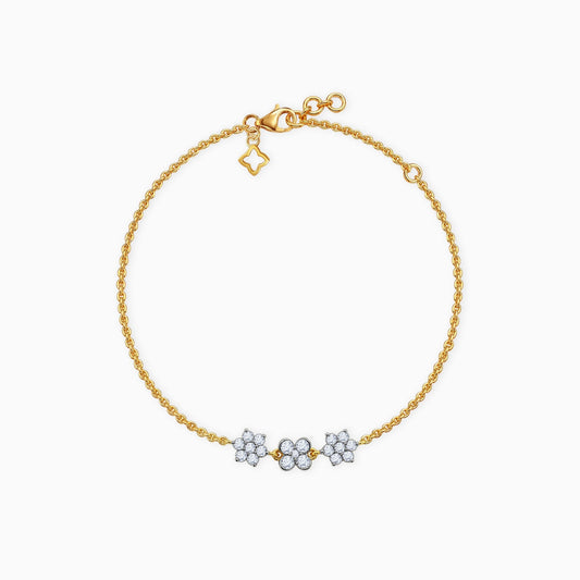 Gold Floret Lab Grown Diamond Bracelet