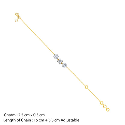 Gold Floret Lab Grown Diamond Bracelet