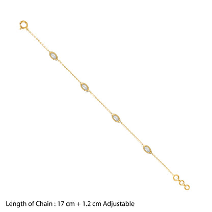 Gold Encircled Glow Lab Grown Diamond Bracelet