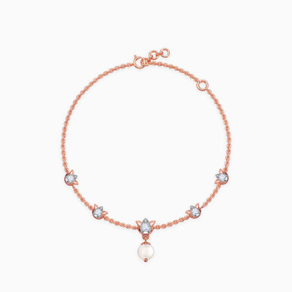Rose Gold Seren Lotus Lab Grown Diamond Bracelet