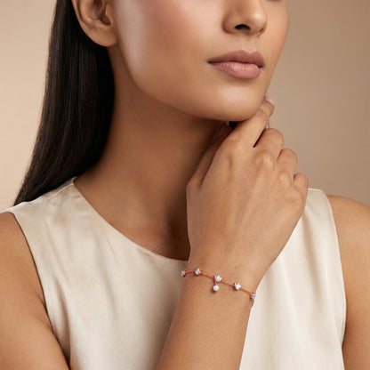 Anushka Sharma Rose Gold Seren Lotus Lab Grown Diamond Bracelet