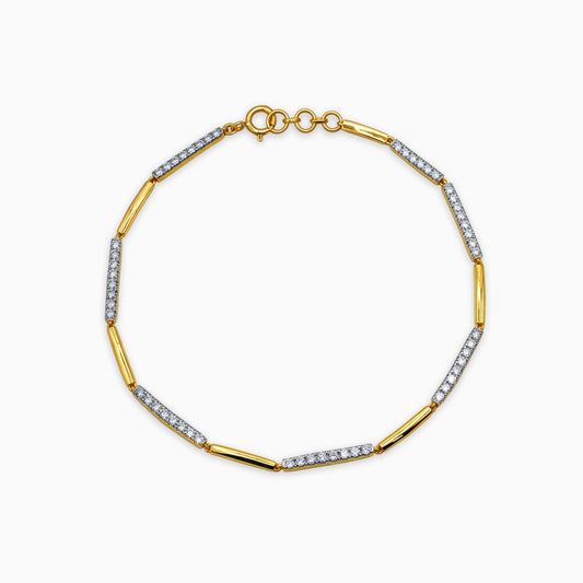 Anushka Sharma Gold Horizon Line Lab Grown Diamond Bracelet
