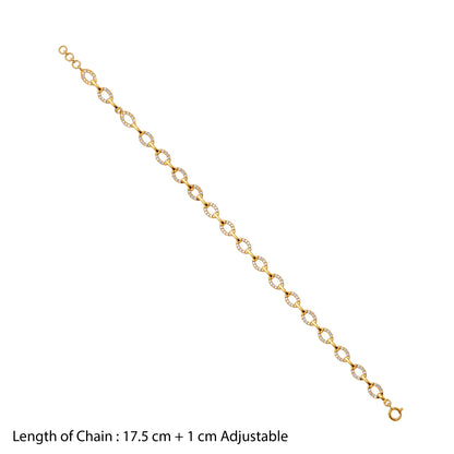 Anushka Sharma Gold Celestial Link Lab Grown Diamond Bracelet