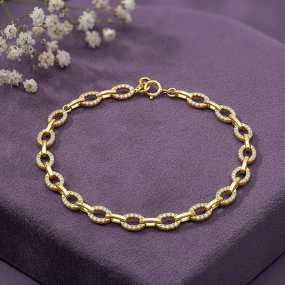 Anushka Sharma Gold Celestial Link Lab Grown Diamond Bracelet