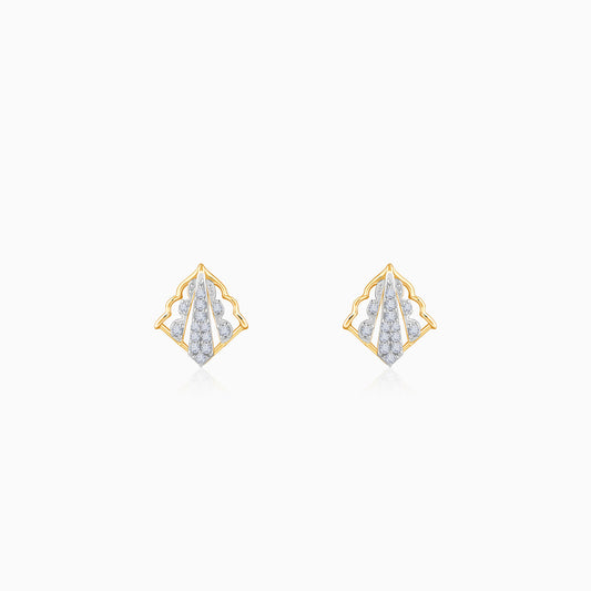 Gold Minimal Lab Grown Diamond Stud Earrings