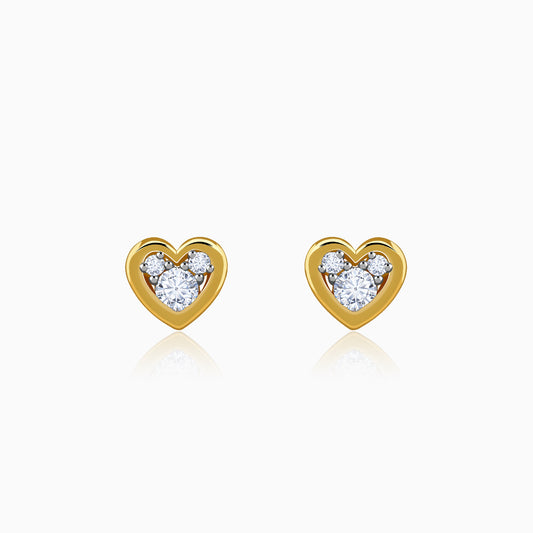 Gold My Heartbeat Lab Grown Diamond Studs