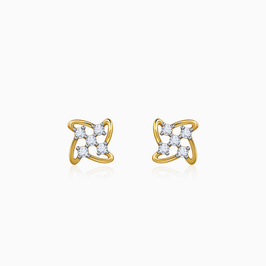 Gold Beigoma Lab Grown Diamond Studs