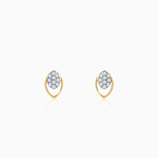 Gold Blush Loop Lab Grown Diamond Earrings