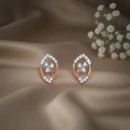Rose Gold Aurora Gleam Lab Grown Diamond Studs