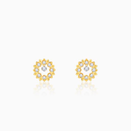 Gold Celeste Bloom Lab Grown Diamonds Earrings