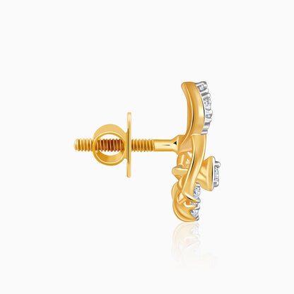 Gold Classic Gleam Lab Grown Diamond Earrings