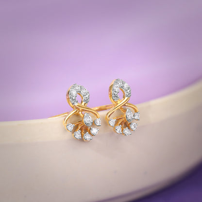 Gold Classic Gleam Lab Grown Diamond Earrings