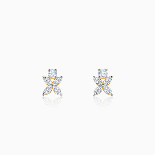 Gold Blooming Aura Lab Grown Diamond Earrings