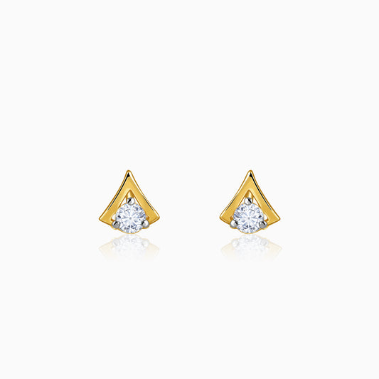 Gold Vow Point Lab Grown Diamond Earrings