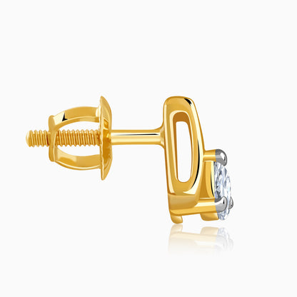 Gold Vow Point Lab Grown Diamond Earrings
