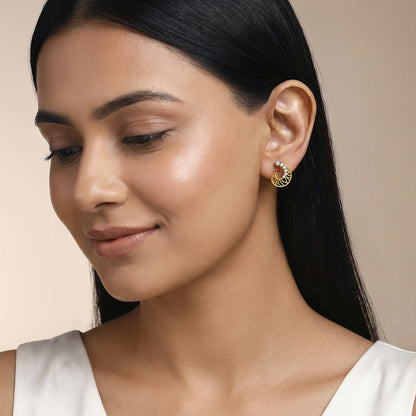 Gold Muguet Lab Grown Diamond Earrings