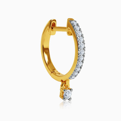 Gold Gleaming Lab Grown Diamond Hoop Earrings