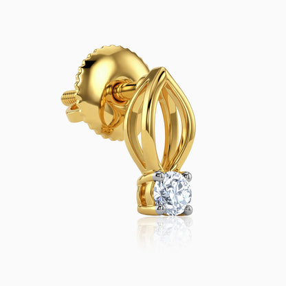 Gold Classic Drip Lab Grown Diamond Studs